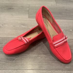 Talbots Ryan D-Ring Loafer US 8.5 Womens Driving Shoe Bright Pink Old Money Prep